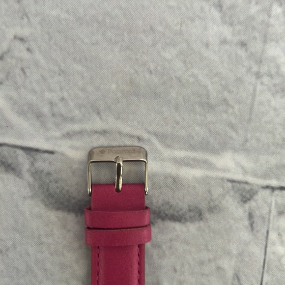 RARE FIND Polaroid fuchsia pink round face watch NEW BATTERY - Picture 5 of 9